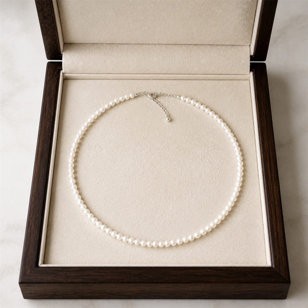 Natural Freshwater Pearl Strand Necklace – Petite White Pearls