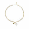 Natural Freshwater Baroque Pearl Strand Necklace with Drop Pearl