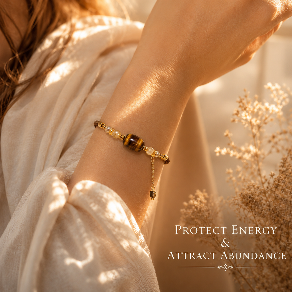 Genuine Natural Tiger's Eye Open Bracelet, Hand‑Crafted Elliptical Golden‑Brown Gemstone | Made To Order