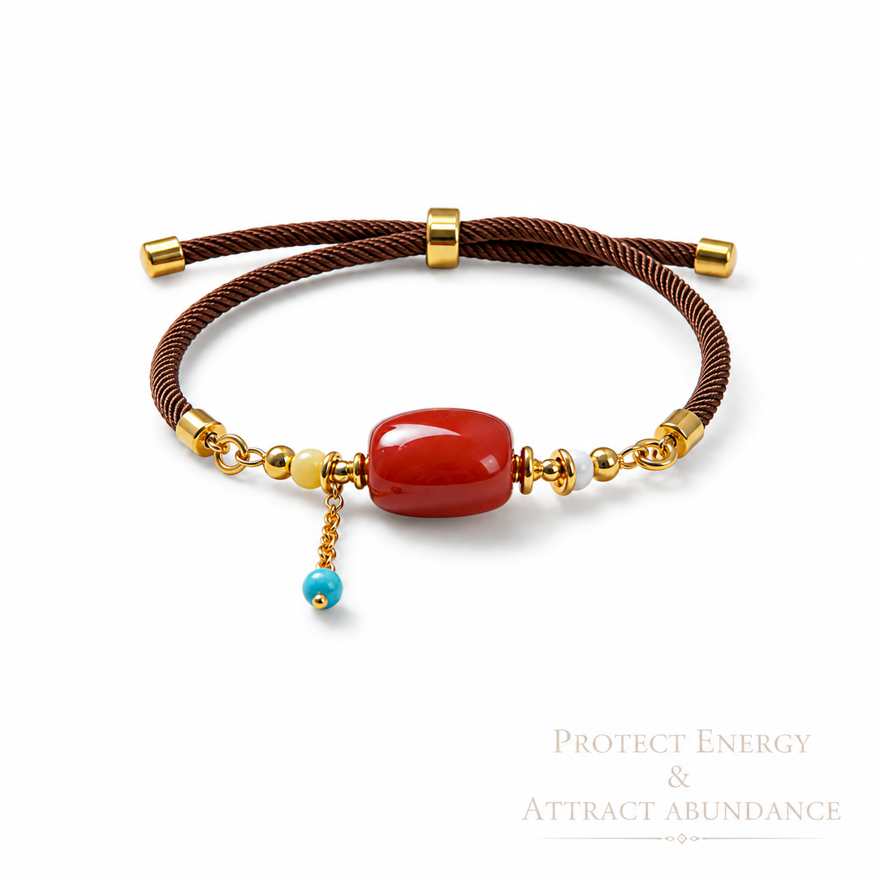 Natural Red Agate DIY Open Bracelet, Handcrafted Gemstone Jewelry, Made to Order