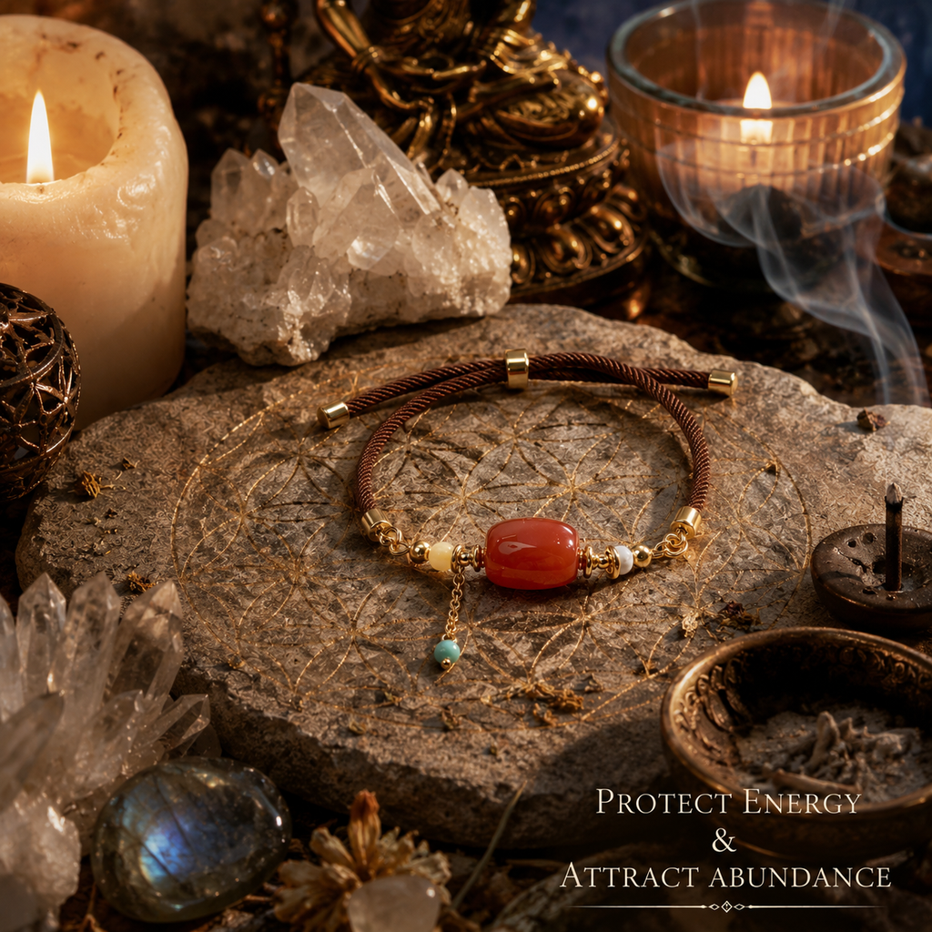 Natural Red Agate DIY Open Bracelet, Handcrafted Gemstone Jewelry, Made to Order
