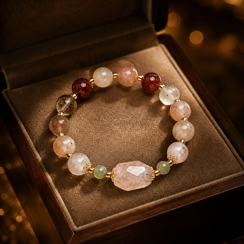 Warm‑Tone Multicolor Mixed Gemstone Stretch Bracelet | OraGem Studio
