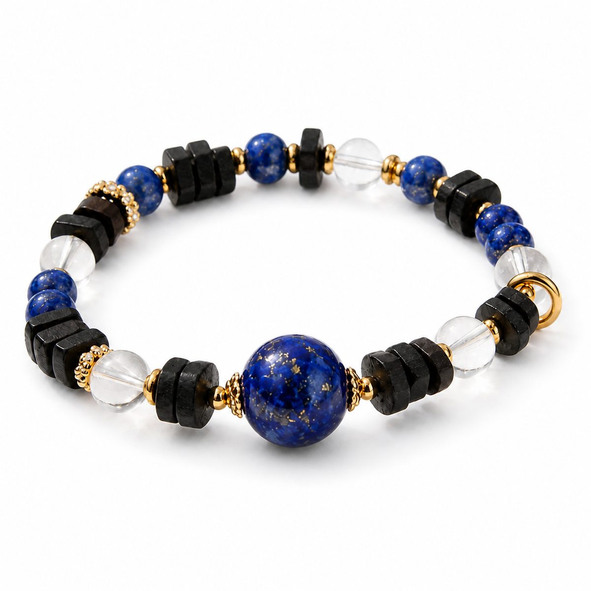 Genuine Natural Lapis Lazuli Beaded Bracelet, Hand‑Strung Gemstone | Made To Order