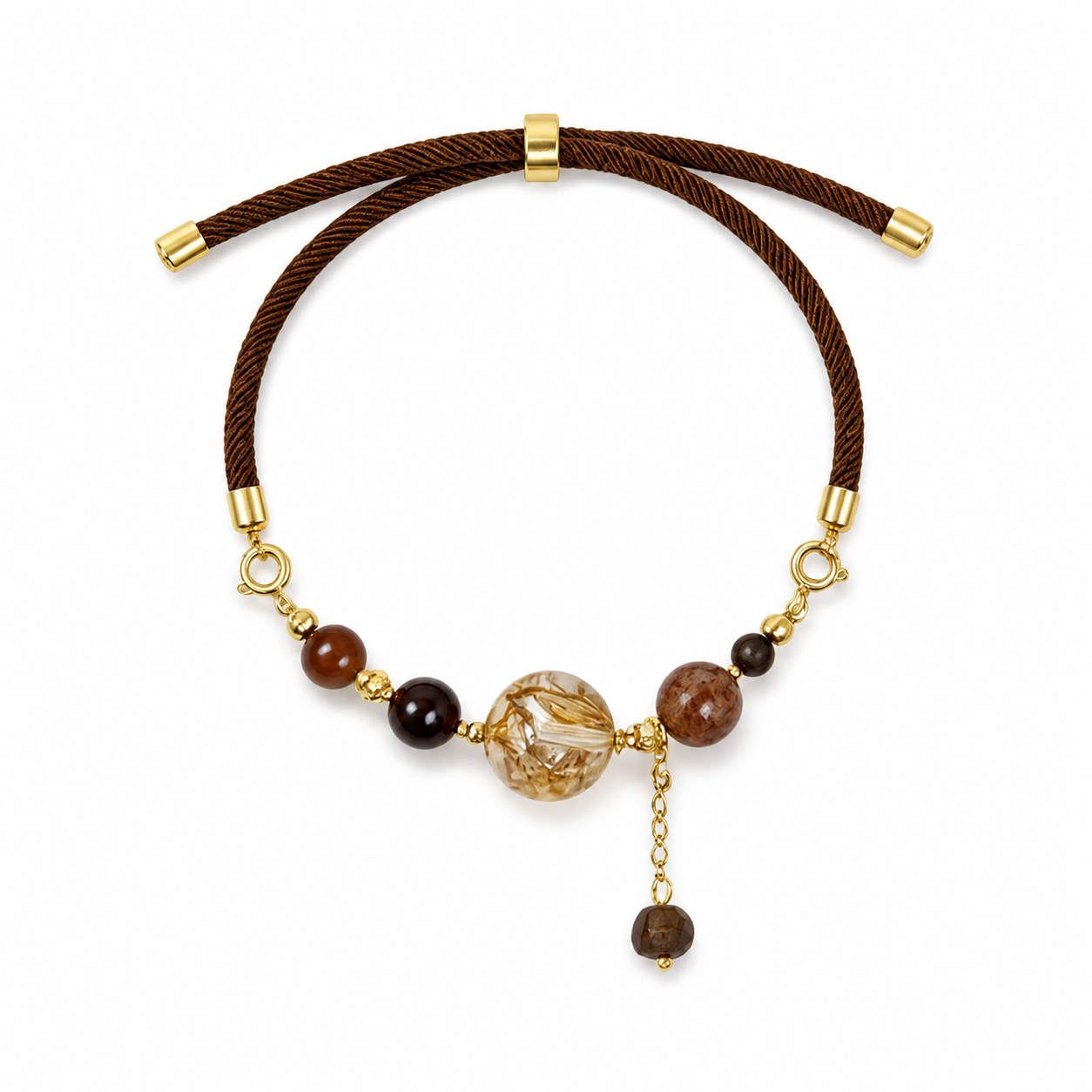 Genuine Rutilated Quartz Open Bracelet, Hand‑crafted Natural Rutile Included Quartz | Made To Order