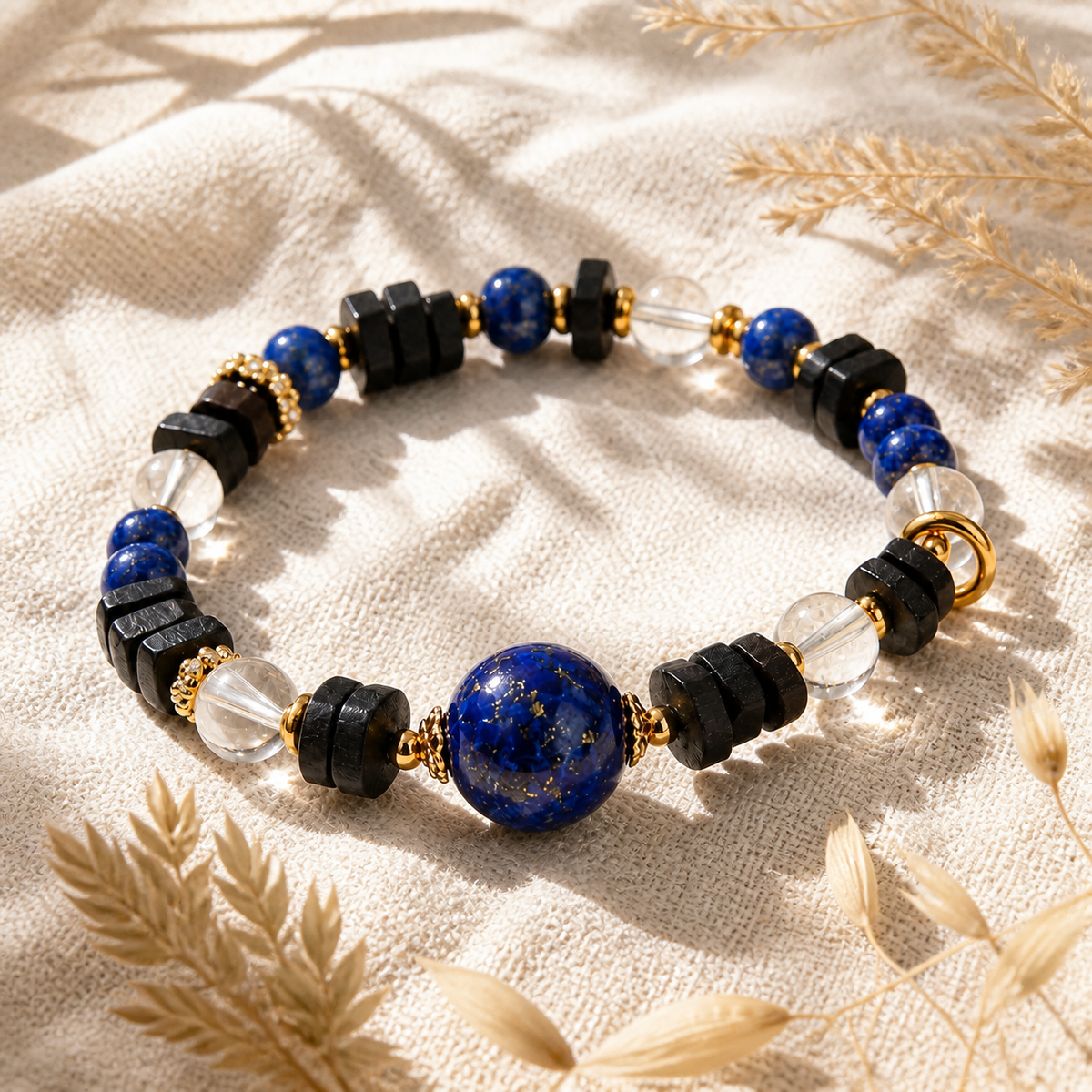 Genuine Natural Lapis Lazuli Beaded Bracelet, Hand‑Strung Gemstone | Made To Order