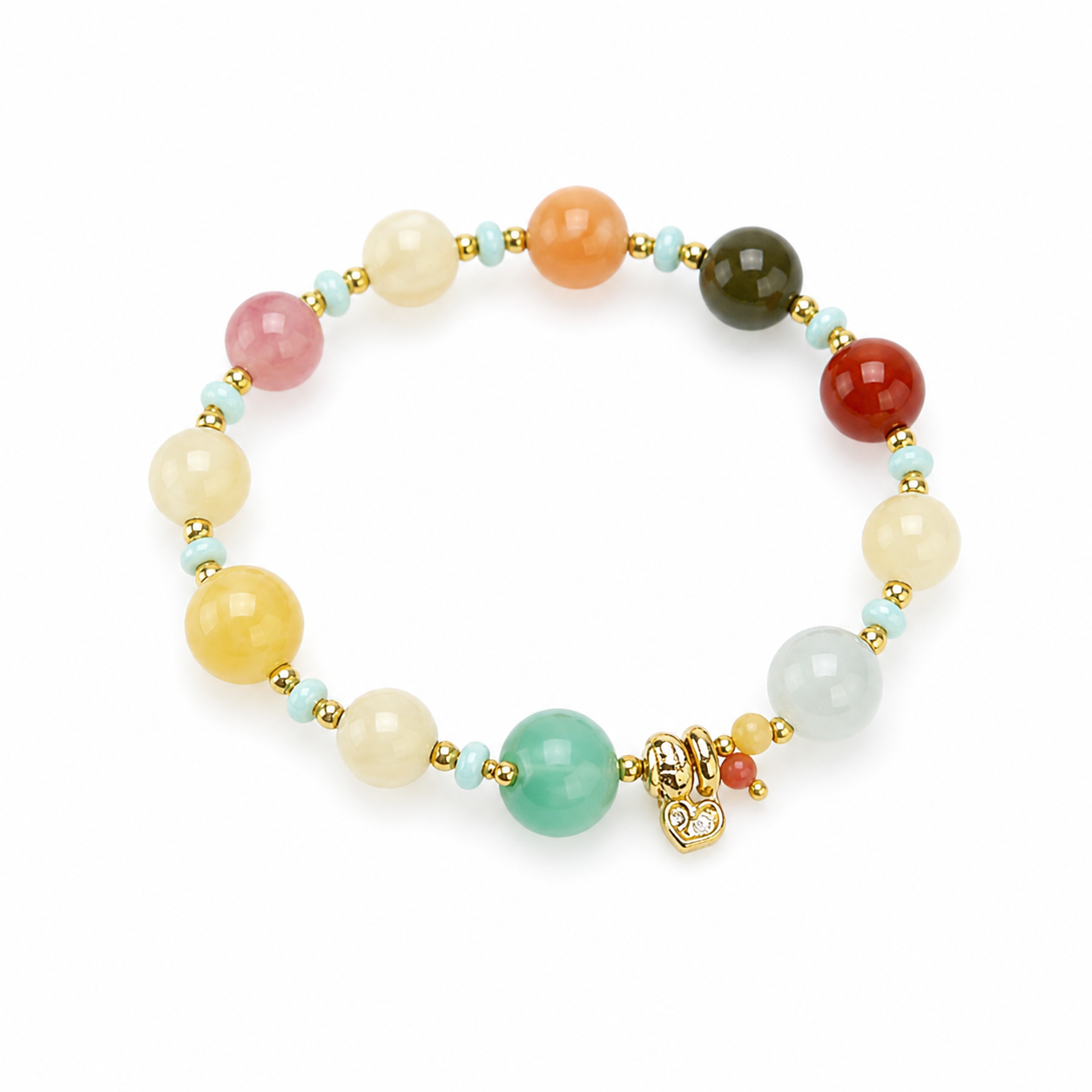 Genuine Multicolor Natural Gemstone Beaded Bracelet, Hand‑Strung Mixed Gemstone | Made To Order