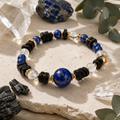 Genuine Natural Lapis Lazuli Beaded Bracelet, Hand‑Strung Gemstone | Made To Order